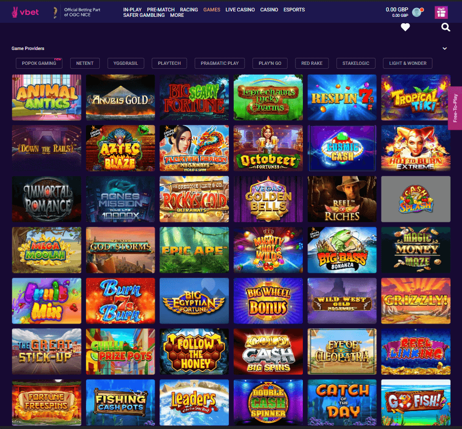 Vbet Casino Desktop preview 2