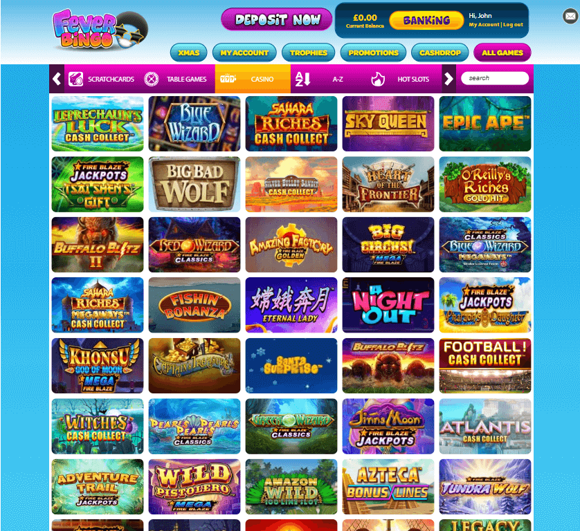 Fever Bingo Casino Desktop preview 2