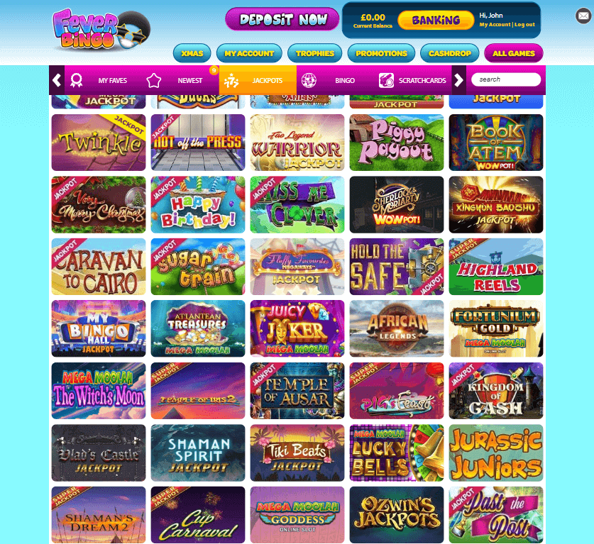 Fever Bingo Casino Desktop preview 1