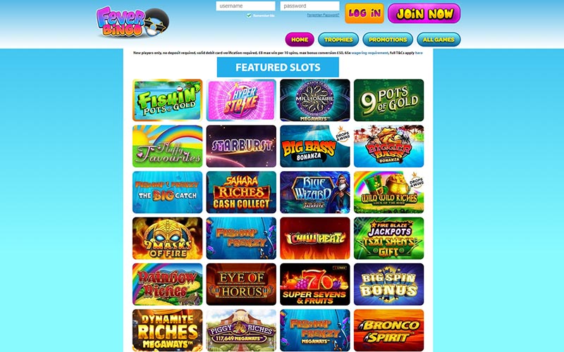 fever bingo slots games preview