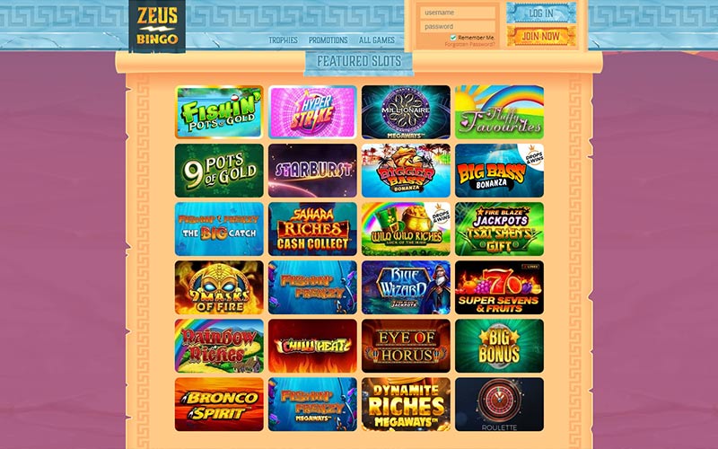 zeus-bingo-featured-slots