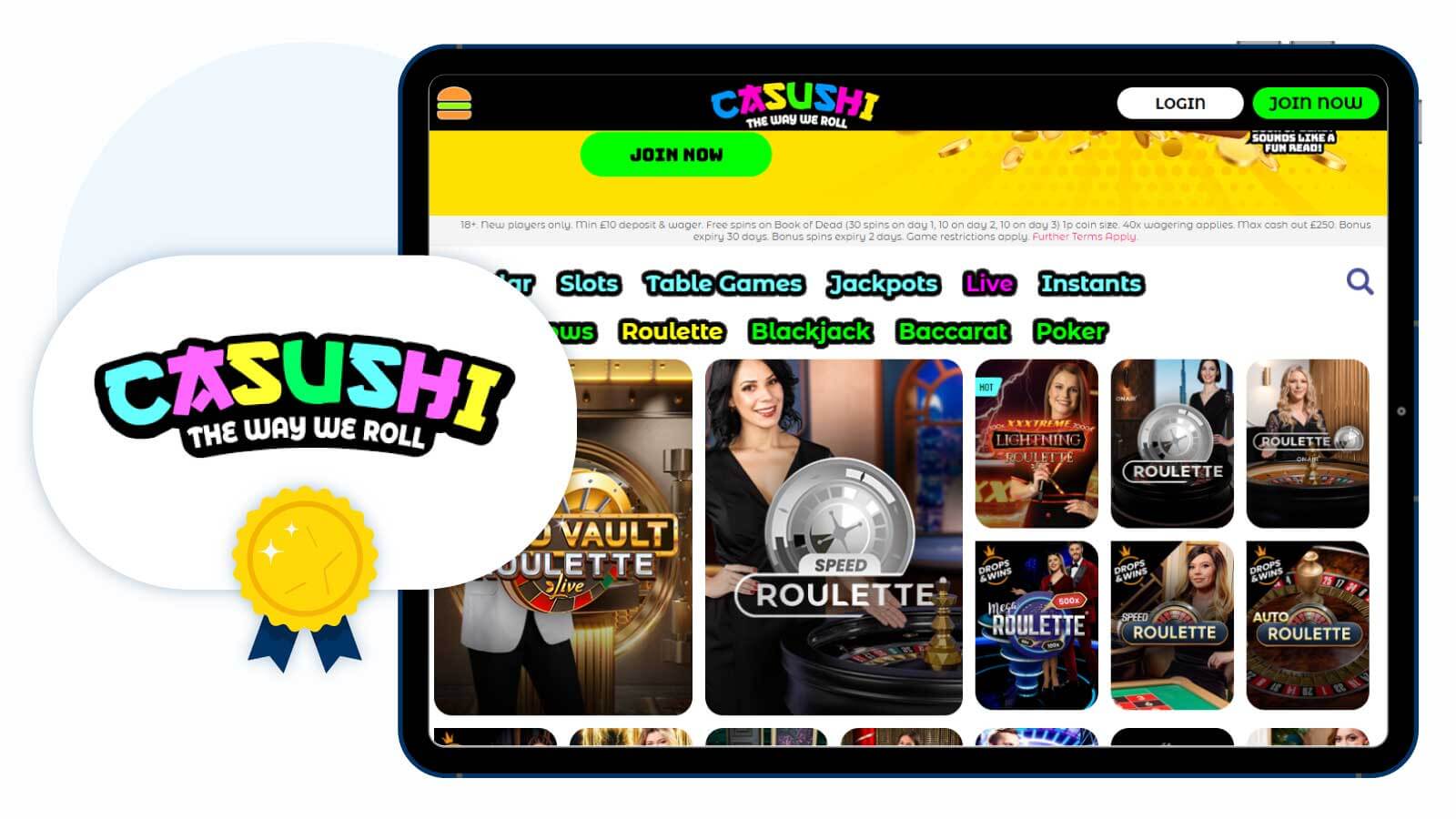 #1 Best Roulette Bonus UK - Casushi Casino