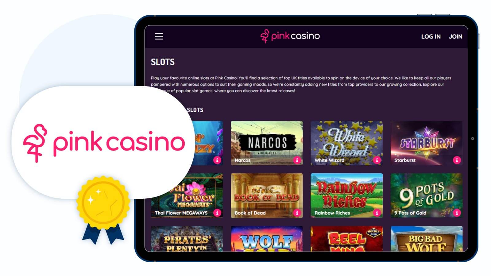 #1 Pink Casino – Best Casino With a 100% Deposit Bonus No Wagering