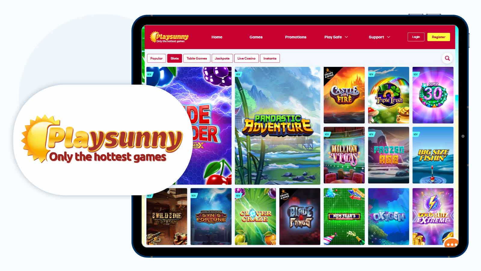 100% up to £50 + 50 Free Spins at PlaySunny Casino