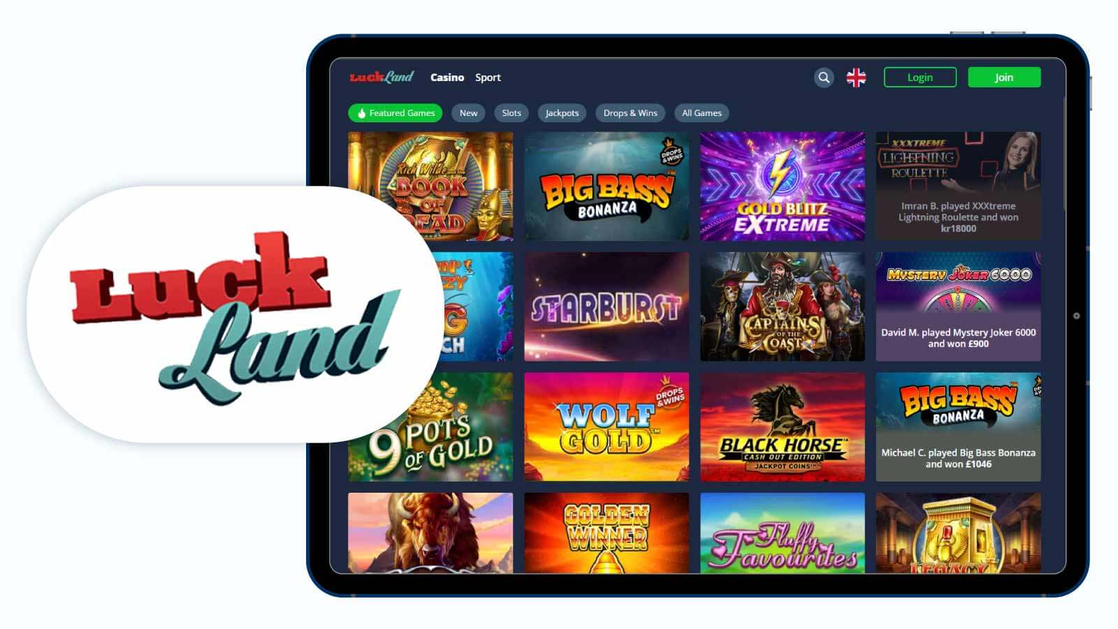 LuckLand Casino Top One-Day AstroPay Fast Withdrawal Casino