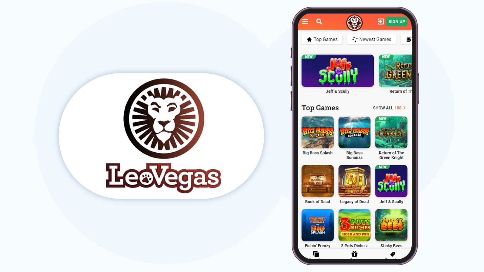 #3 LeoVegas Casino – Best Mobile Casino With a 100% Welcome Bonus