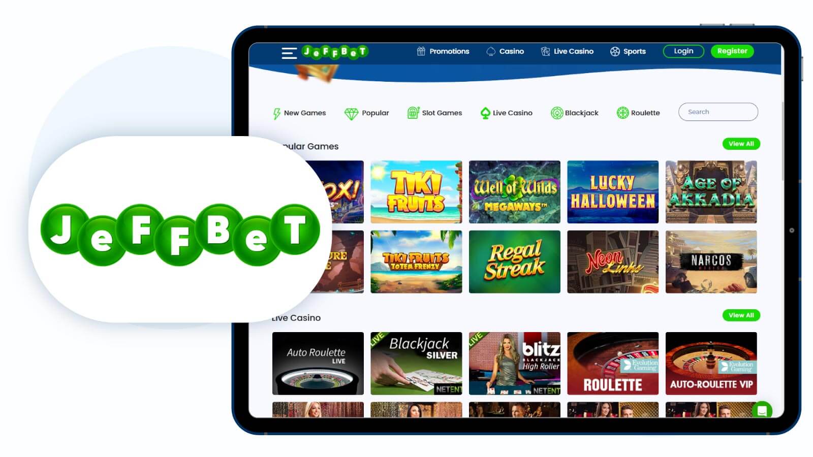 JeffBet Casino – Best New Casino with No Playthrough