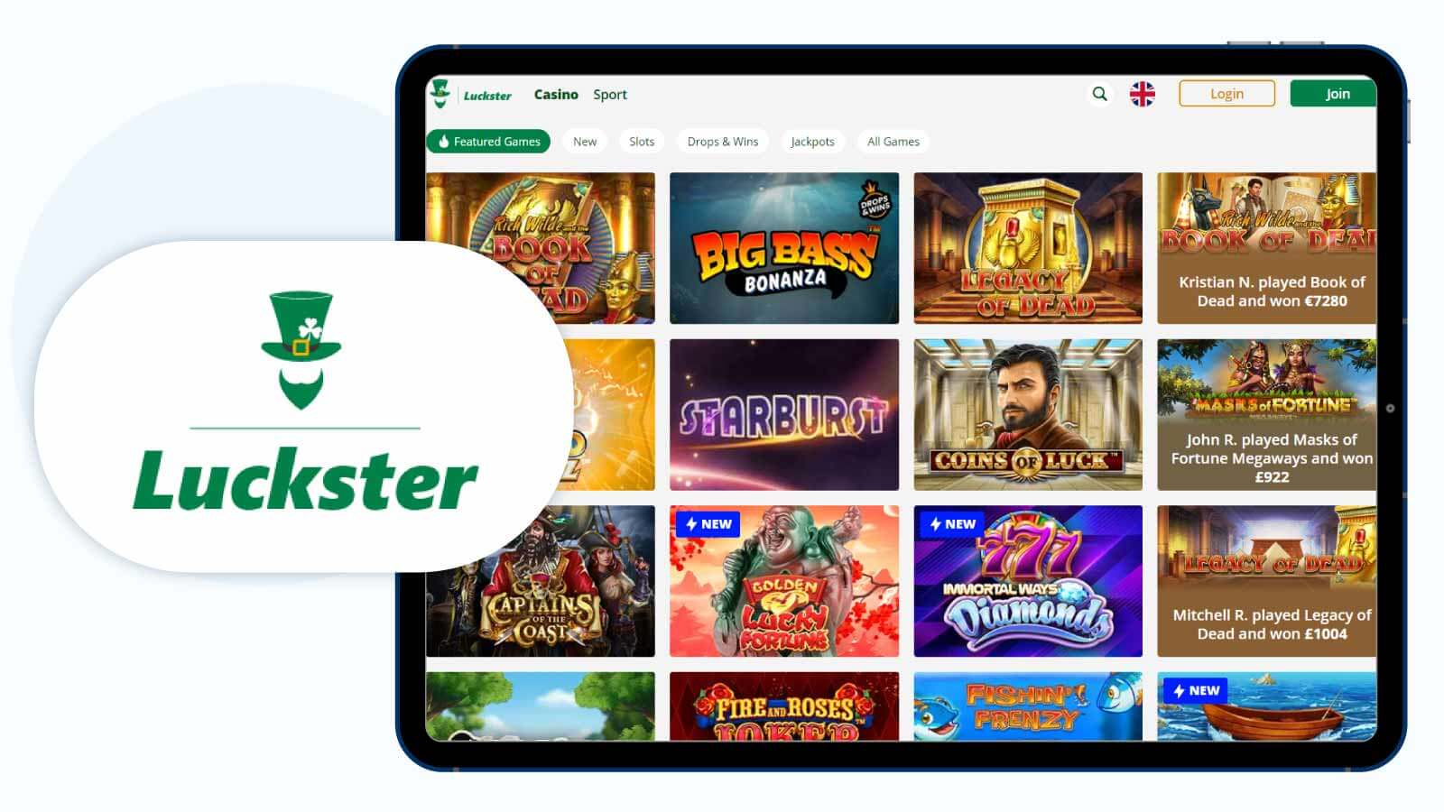 Luckster Casino Outstanding AstroPay Casino for Welcome Package
