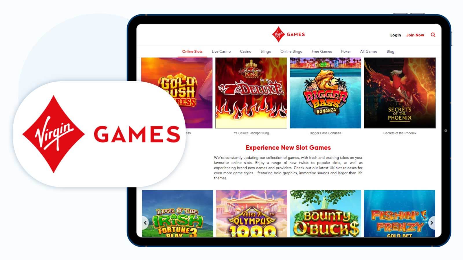 Virgin Games Casino – Outstanding Eyecon Casino with No Wagering Free Spins Offer