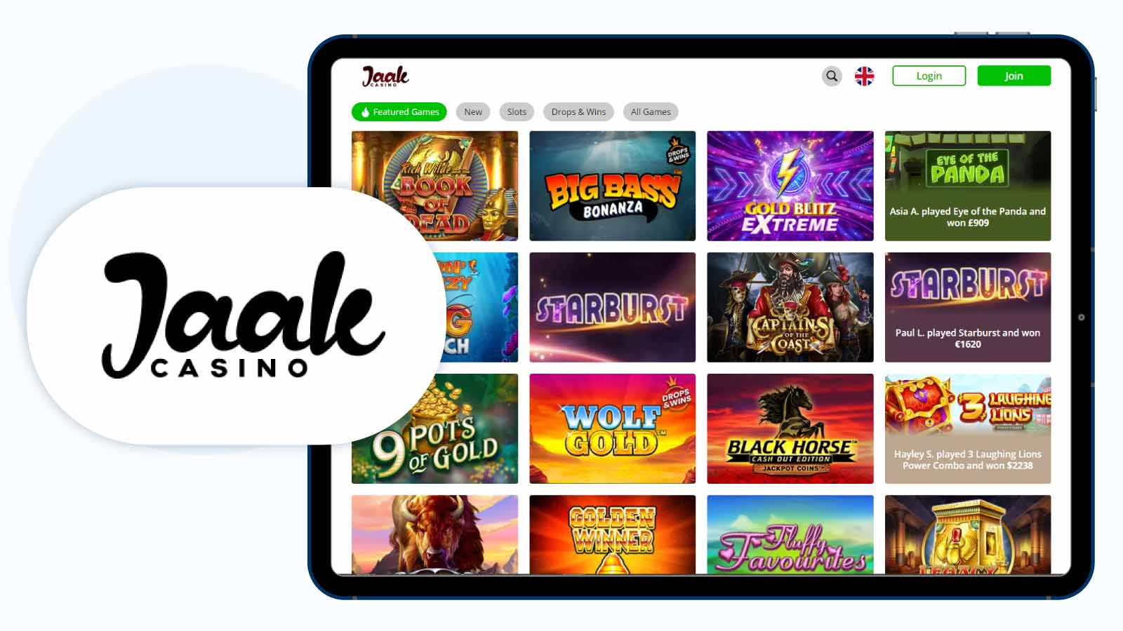 Jaak Casino – UK Online Bank Transfer Casino with a Wide Variety of Payment Methods