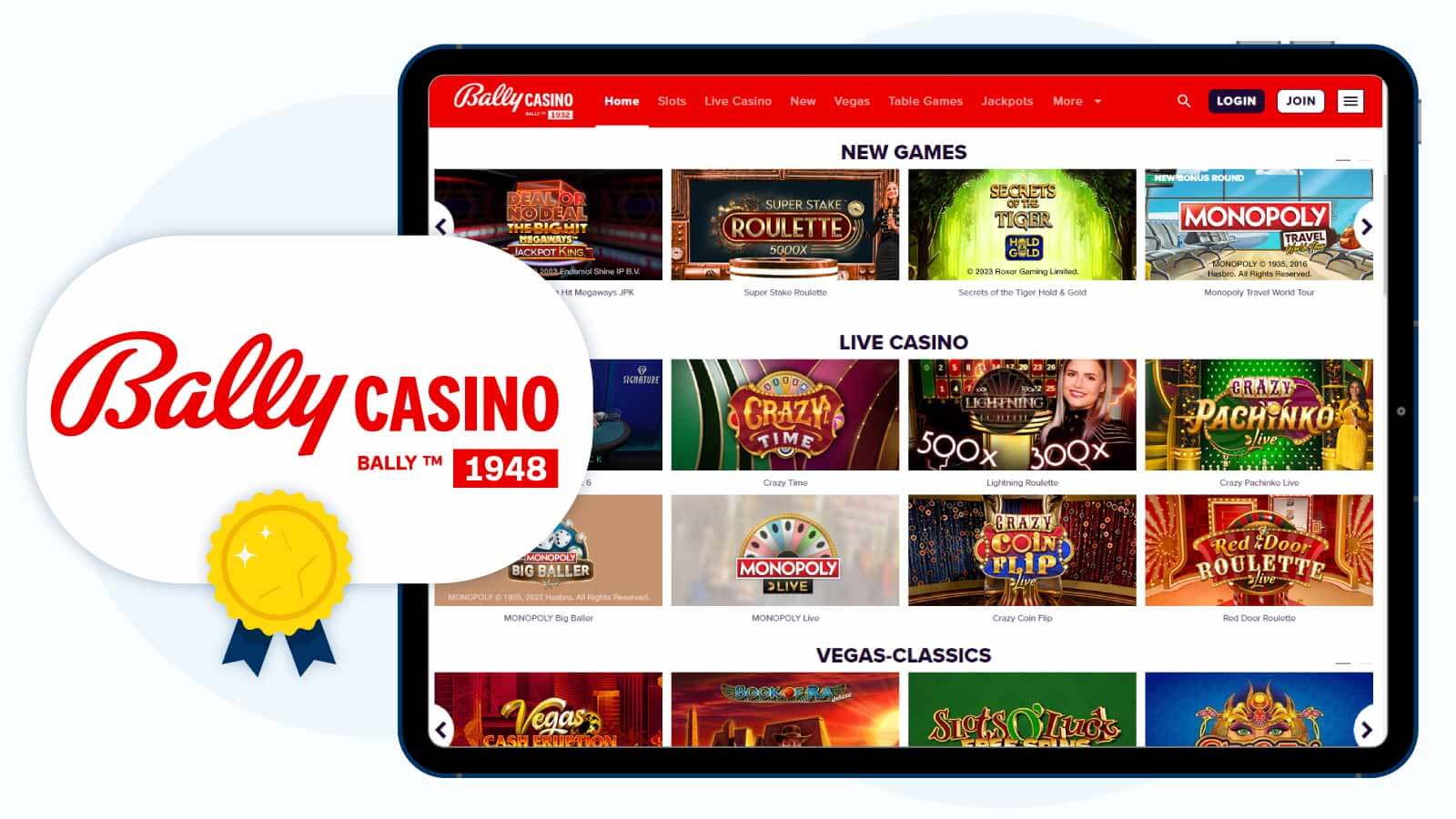 Bally Casino – Best Overall £10 Deposit Bonus