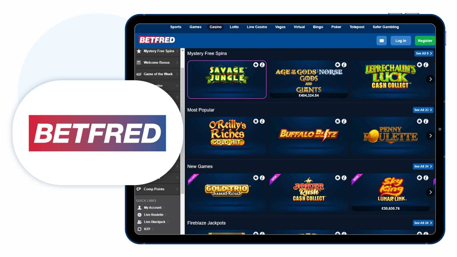 Betfred Casino – Best for NetEnt Slots