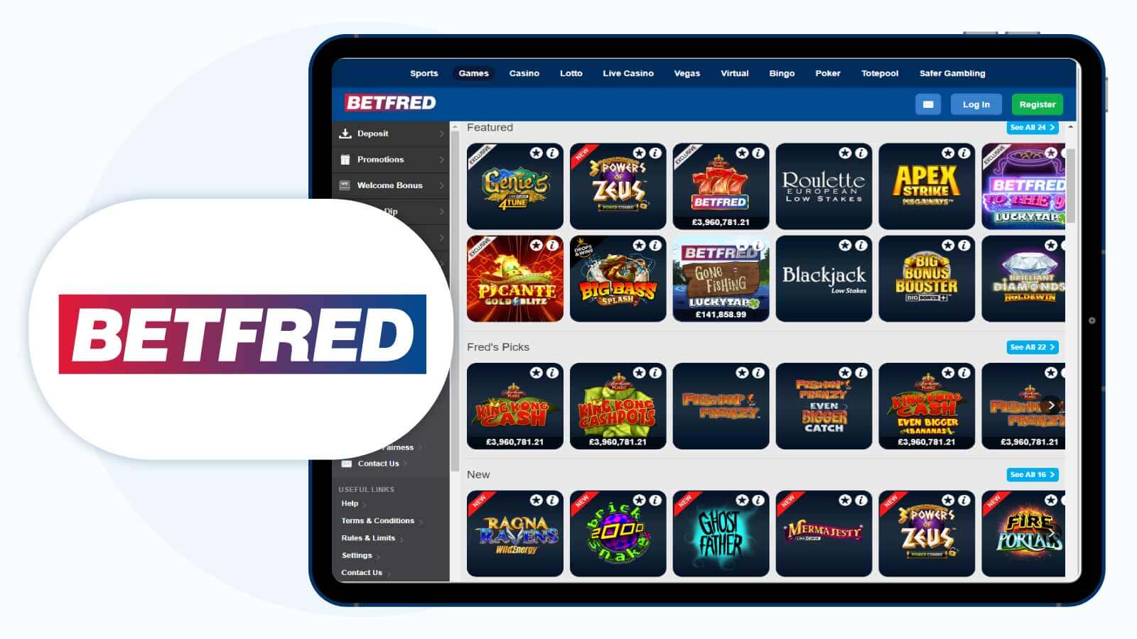 Betfred – Best Payout Casino with Low Minimum Deposit