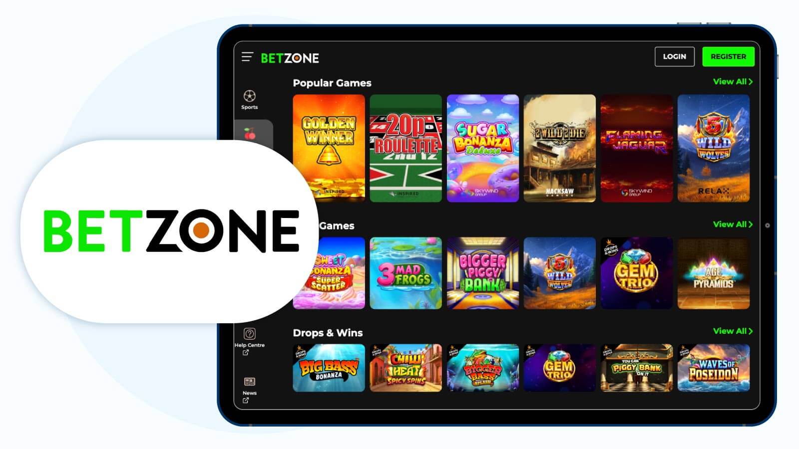 Betzone Casino - Highest Number of Slots at a Rhino.bet Sister Site