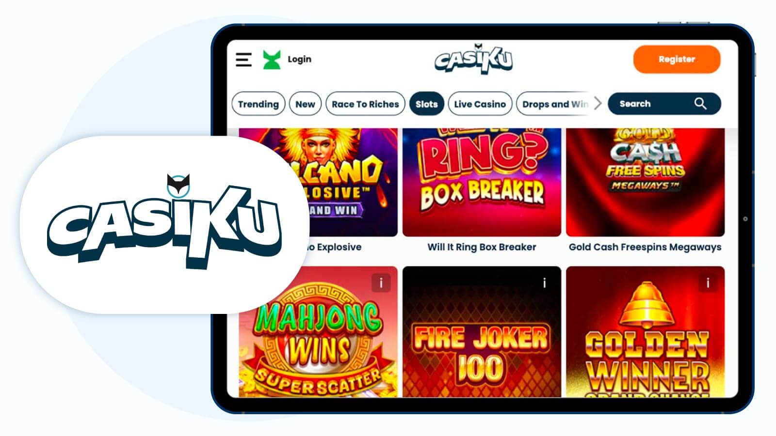 6. Casiku Casino: Best Slot Site with £20 Minimum Deposit UK