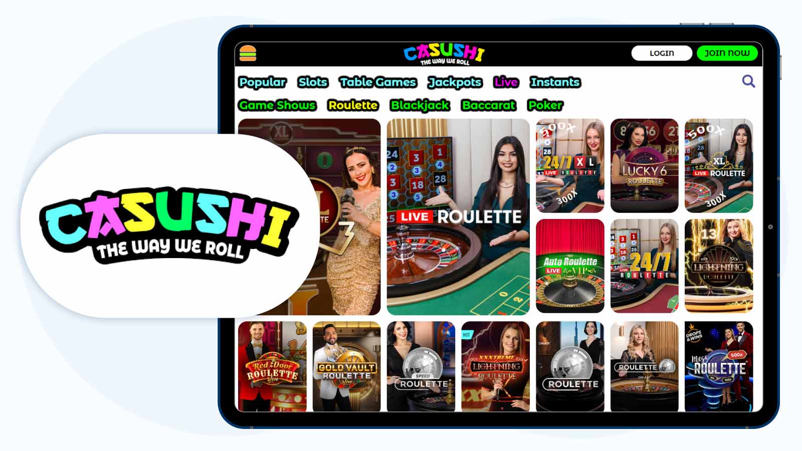 Casushi – Best First Deposit Bonus Casino UK for Live Dealer Games