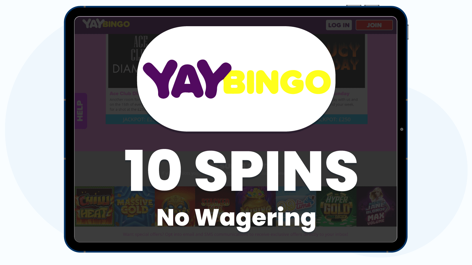 Deposit £5 Get 10 Spins With No Wagering At Yay Bingo