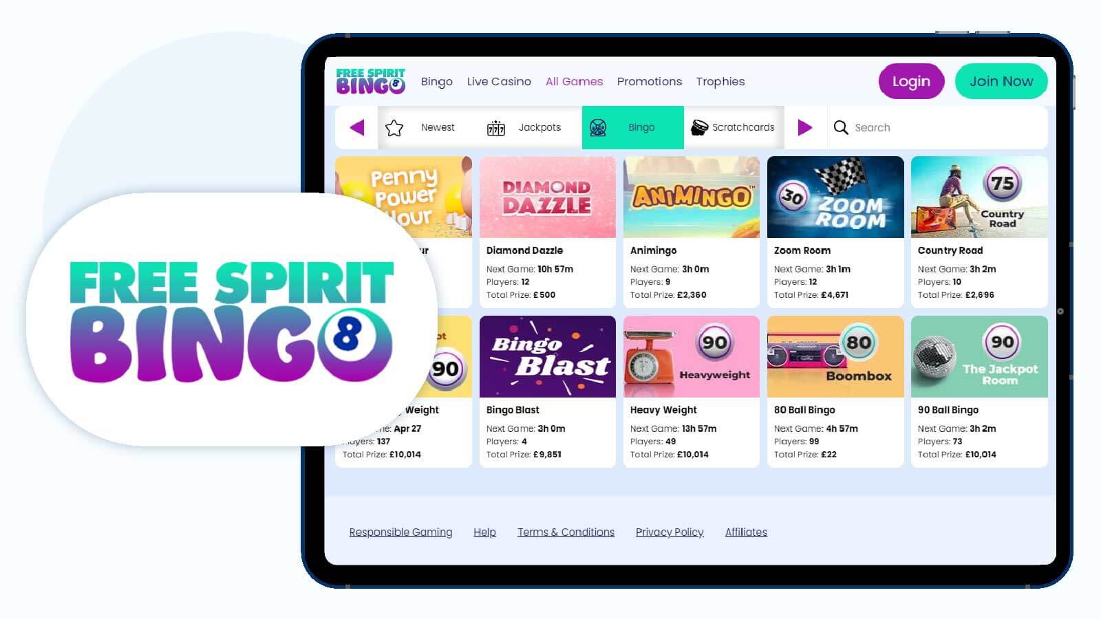 Free Spirit Bingo – Top mobile bingo site