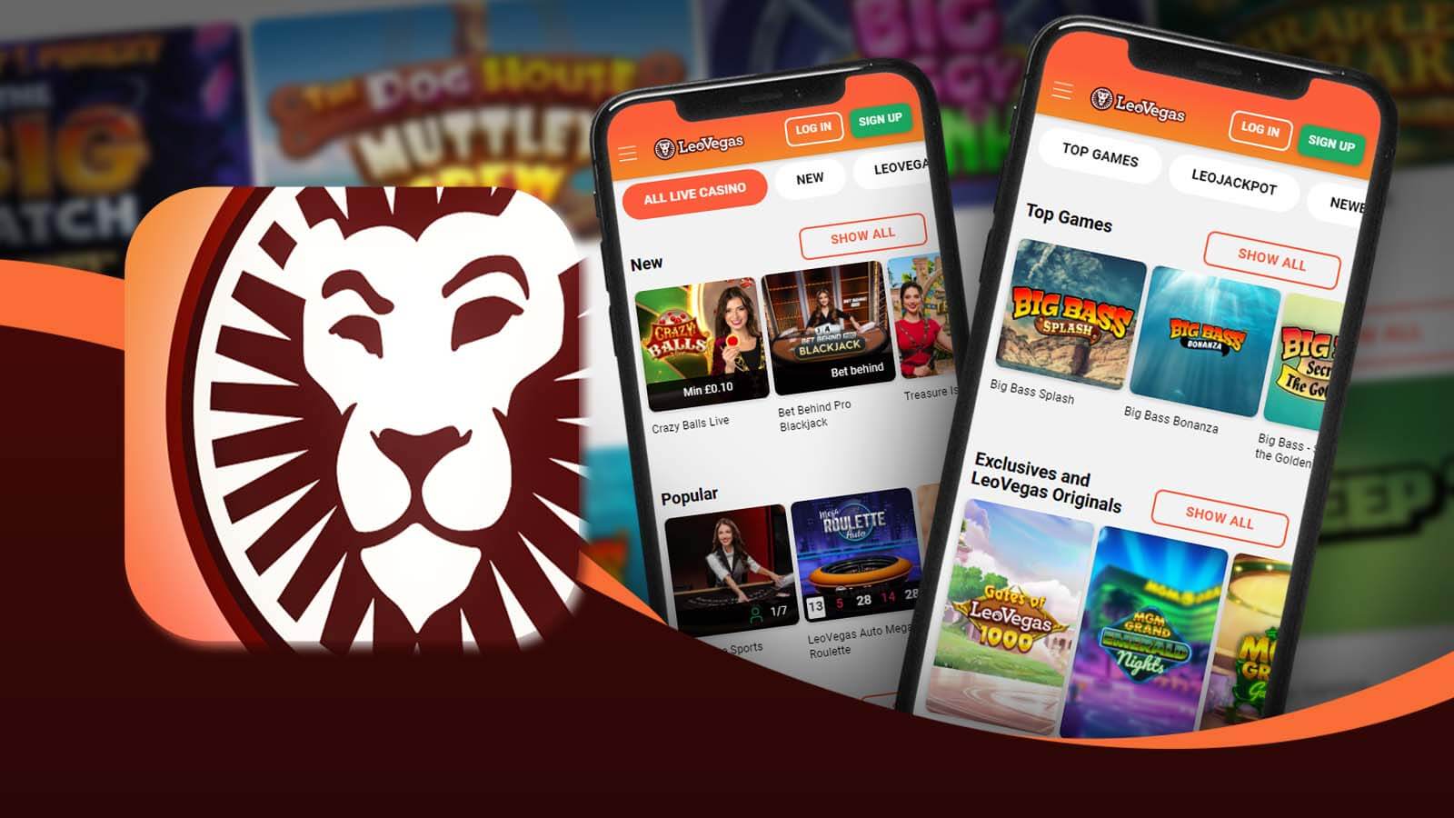 Game Collection on the LeoVegas Casino App