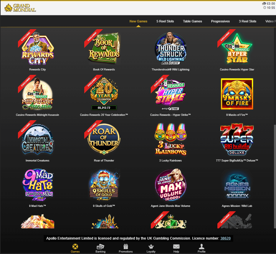 Grand Mondial Casino Desktop preview 1