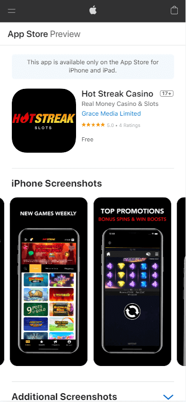 Hot Streak Casino App preview 1