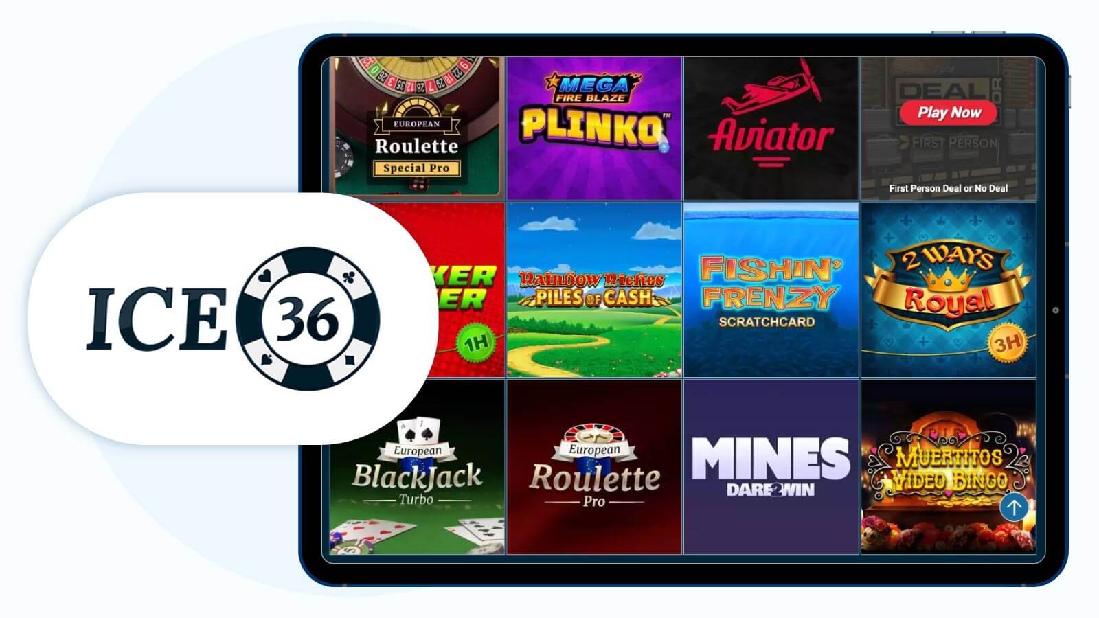 Ice36 Casino - Best for PayPal Instant Withdrawal