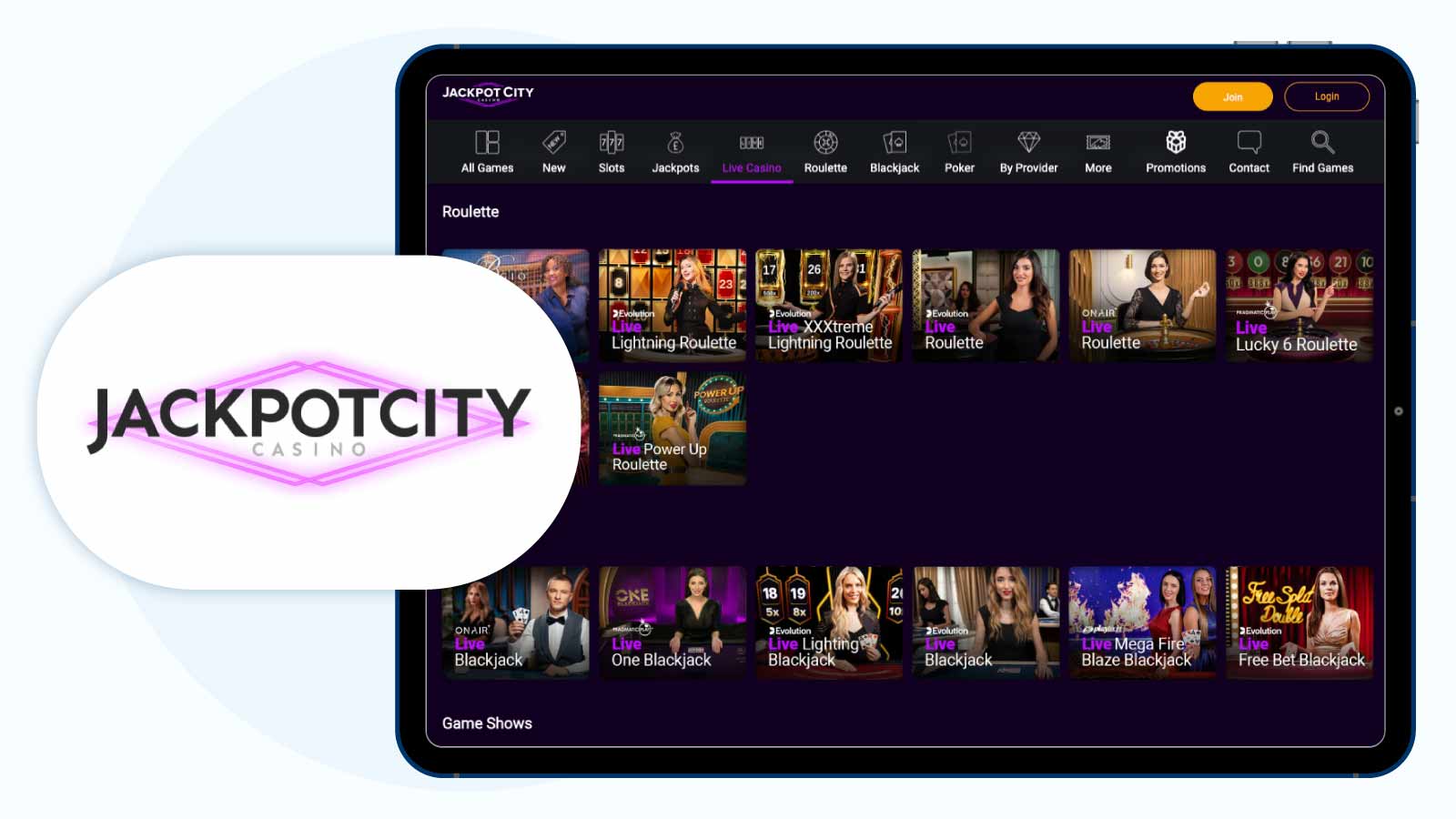 9. JackpotCity Casino - Best Online Roulette Casino for Minimum Deposit