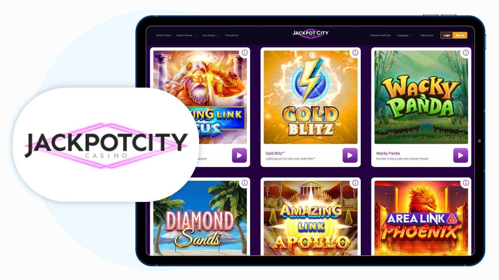 100% up to £100 + 100 Spins at JackpotCity Casino – Best Slots Welcome Bonus With Low Wagering