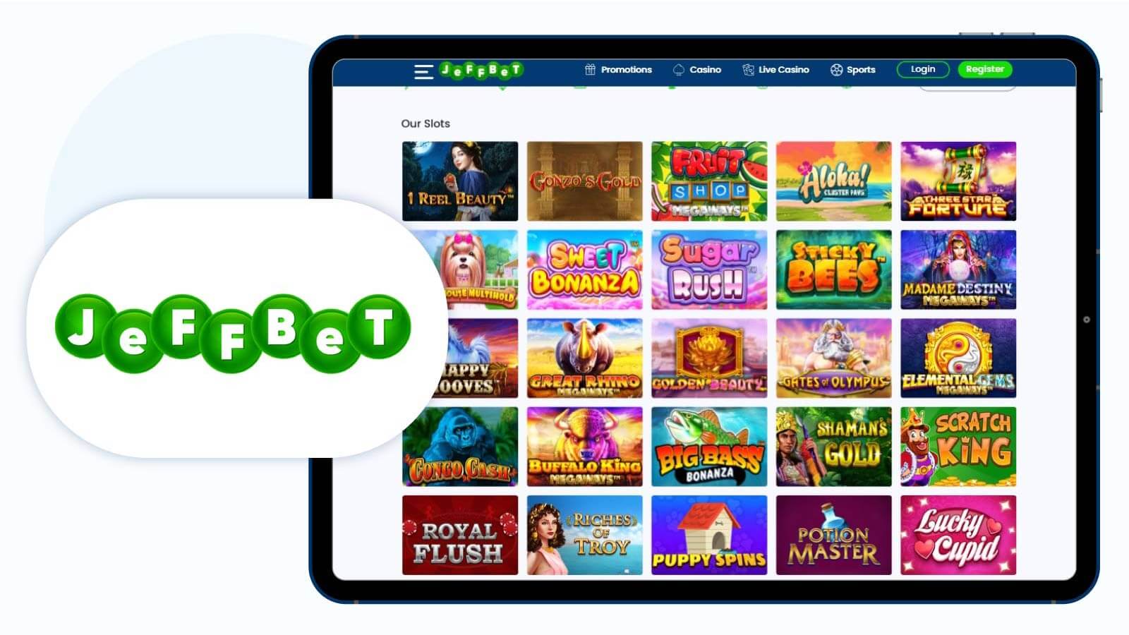 JeffBet Casino Top RTG Casino with No Wagering Free Spins Attached