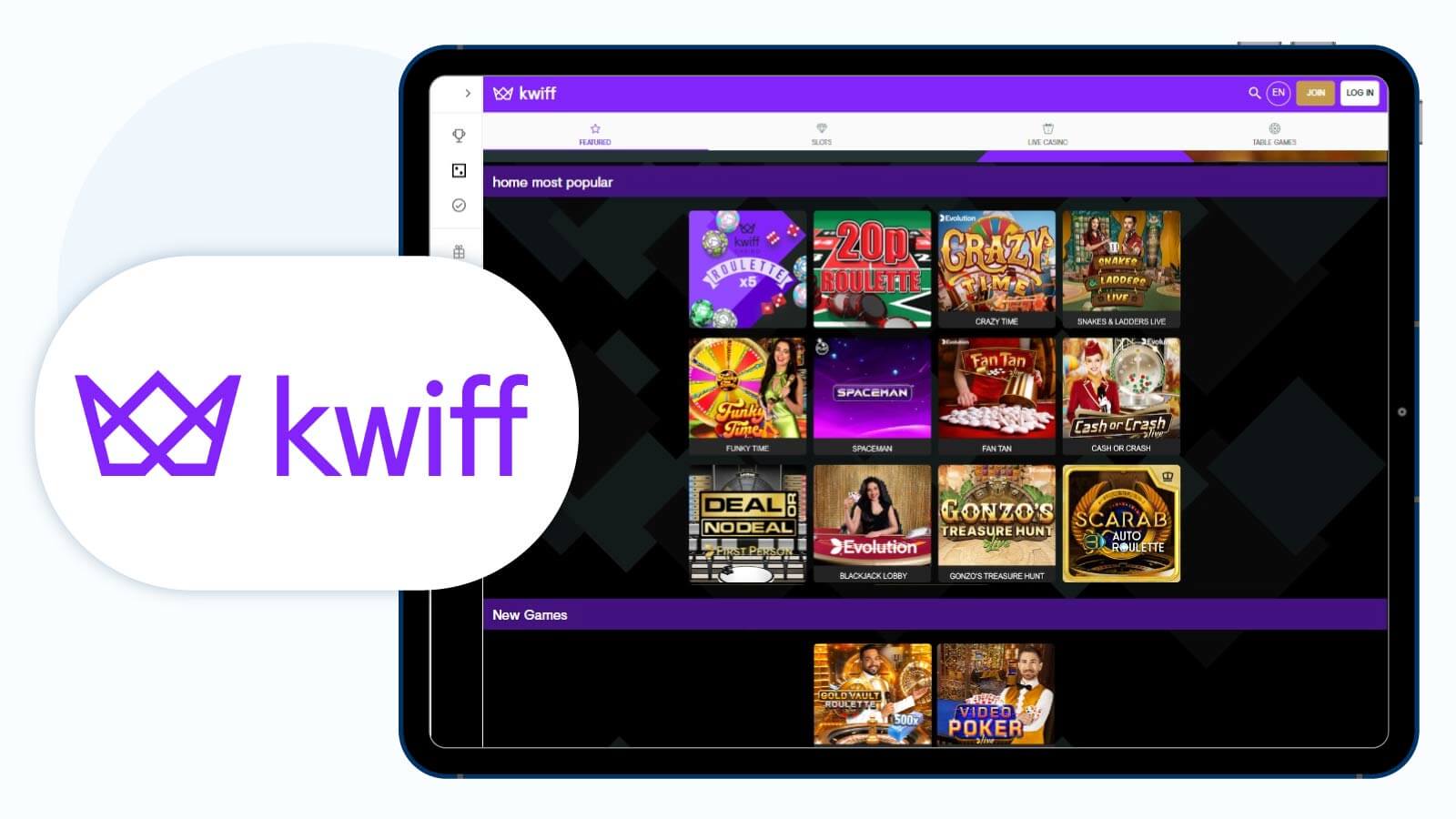 Kwiff - Best for Book of Dead Free Spins for £20 deposit