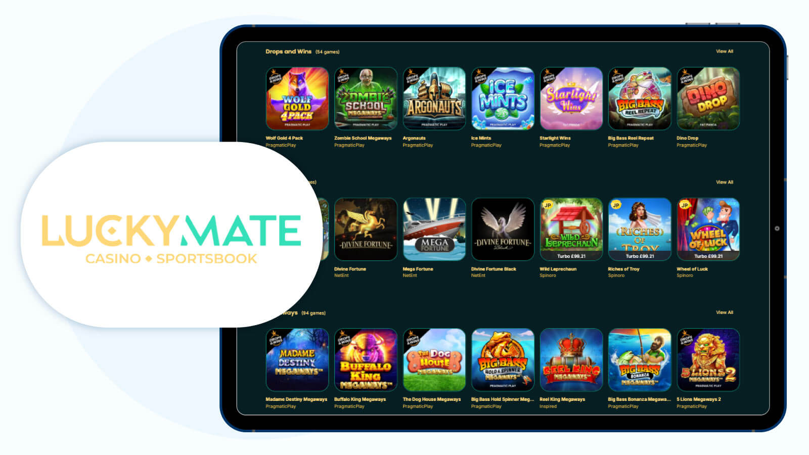 LuckyMate Casino: Best New £10 Deposit Casino