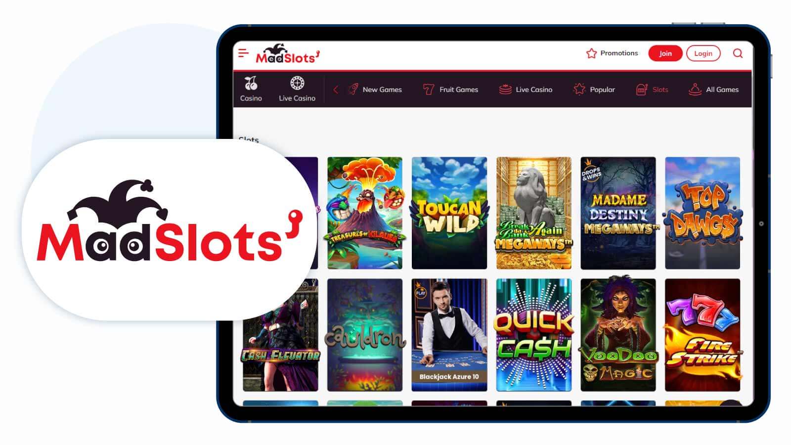 MadSlots Casino – Best New Slots Site for No Deposit Bonuses