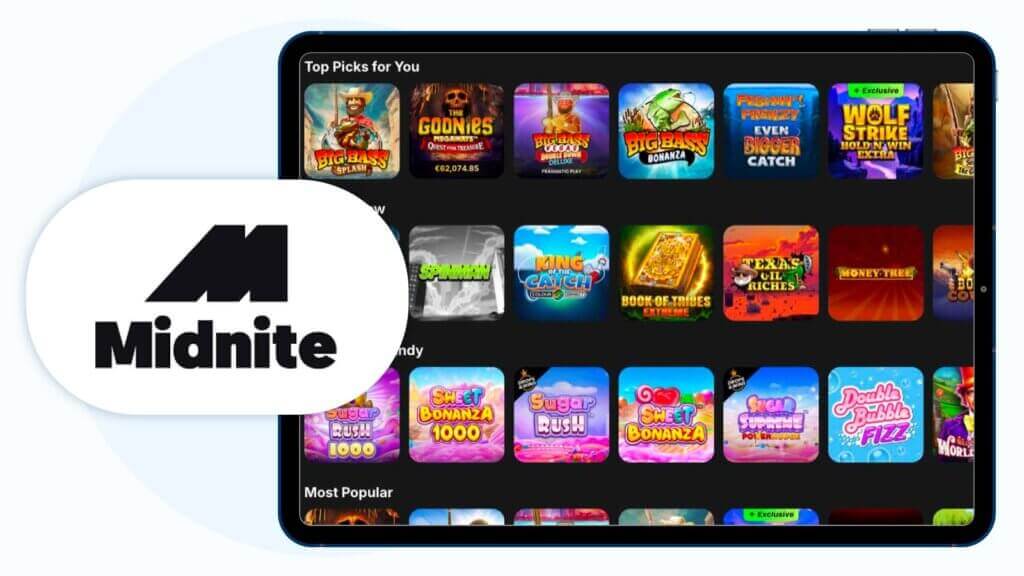 Midnite Casino – Best High-Value No Wagering Bonus