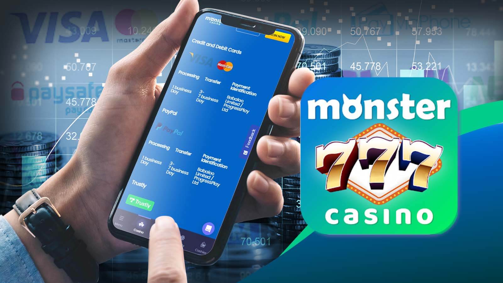 Monster Casino App Payment Methods