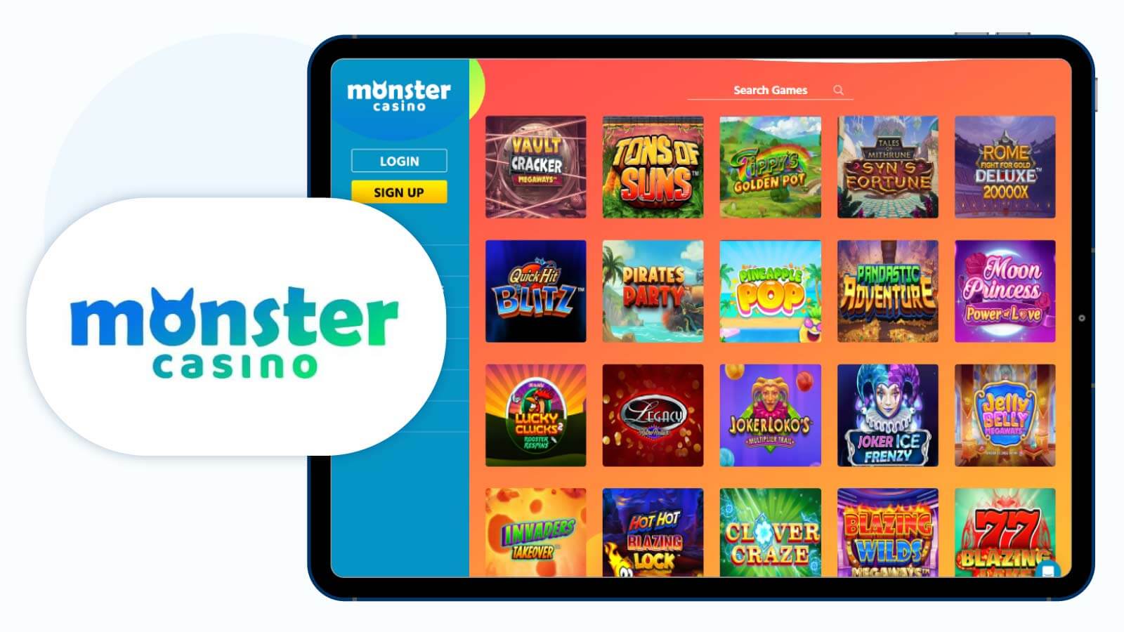Monster Casino Top RTG Casino in the UK with One-Day Payout