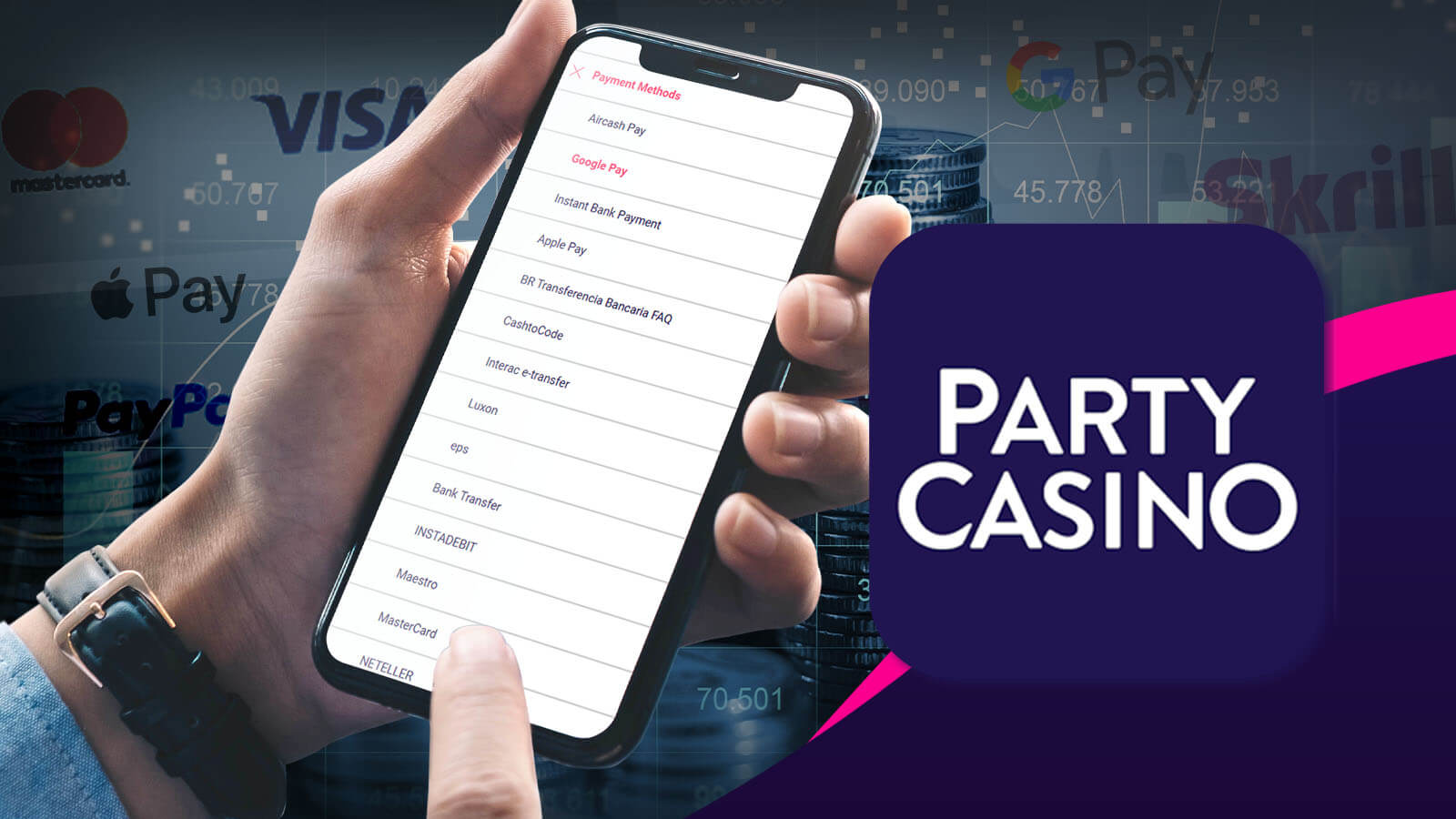 Party Casino App Payment Methods