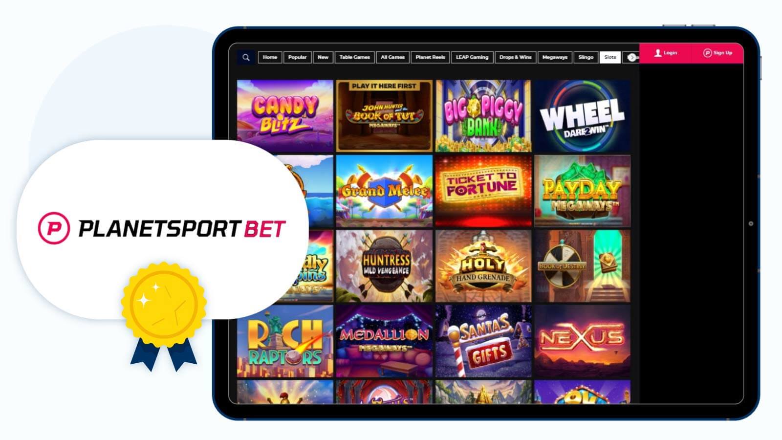 Planet Sport Bet Casino Best £20 Deposit Bonus Overall in the UK