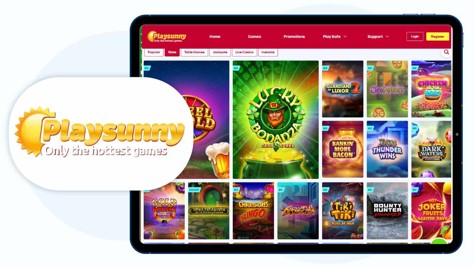 Playsunny Casino – Best £10 Deposit Bonus for Slots