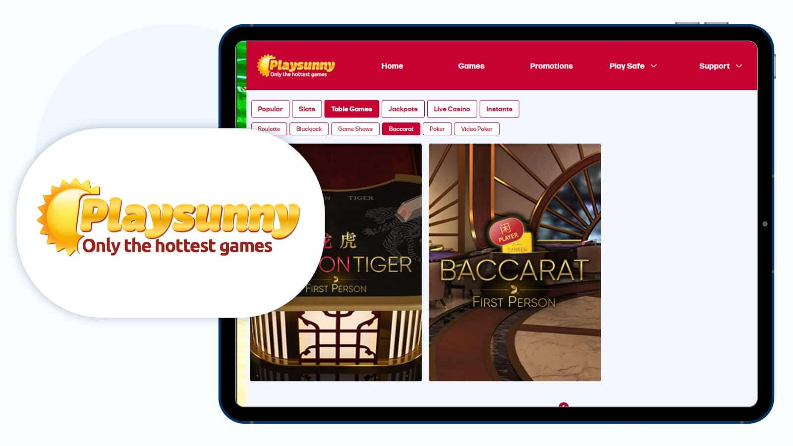 Playsunny – Best Real Money Online Baccarat Site