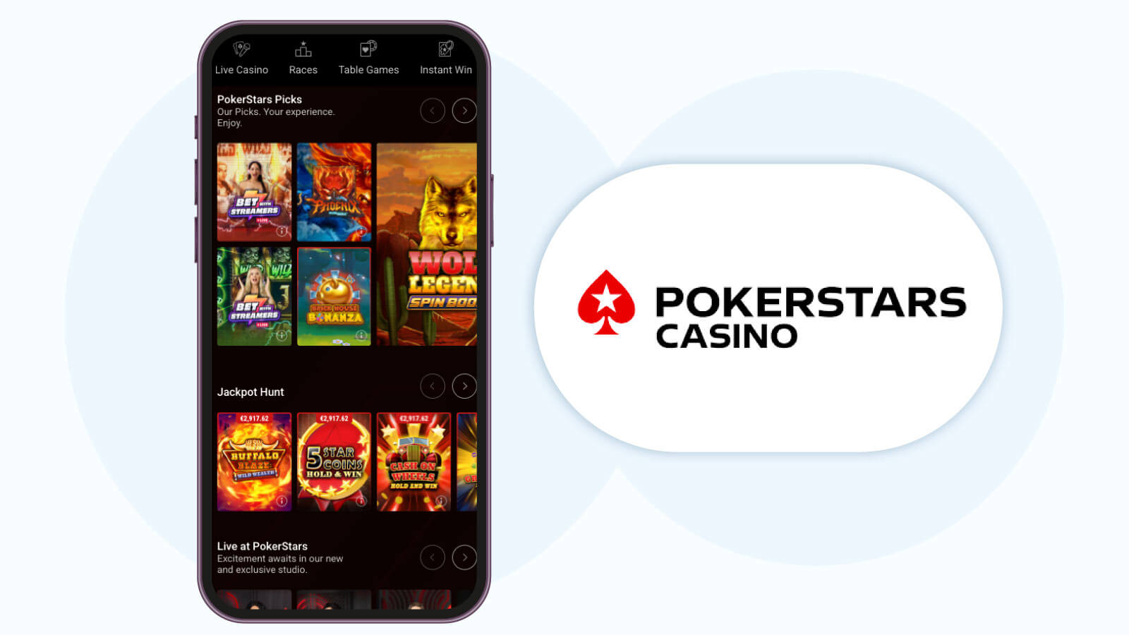 PokerStars - Best Mobile £20 Deposit Bonus