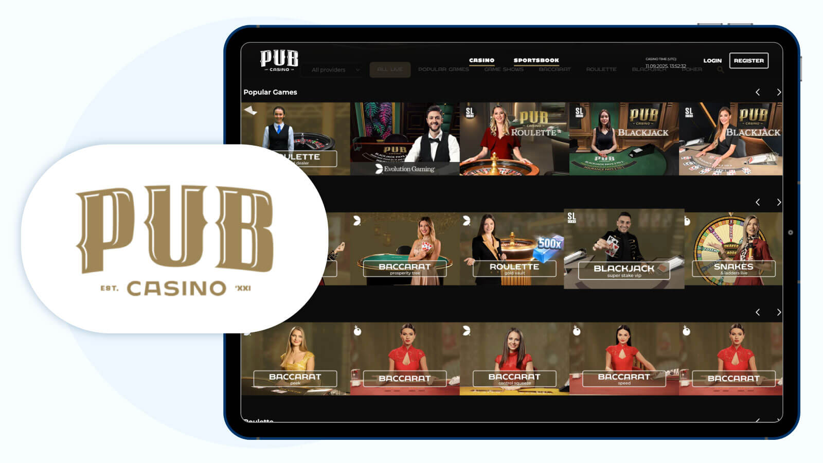 Pub Casino - Best Yeti Casino Sister Site for Live Dealer Variety