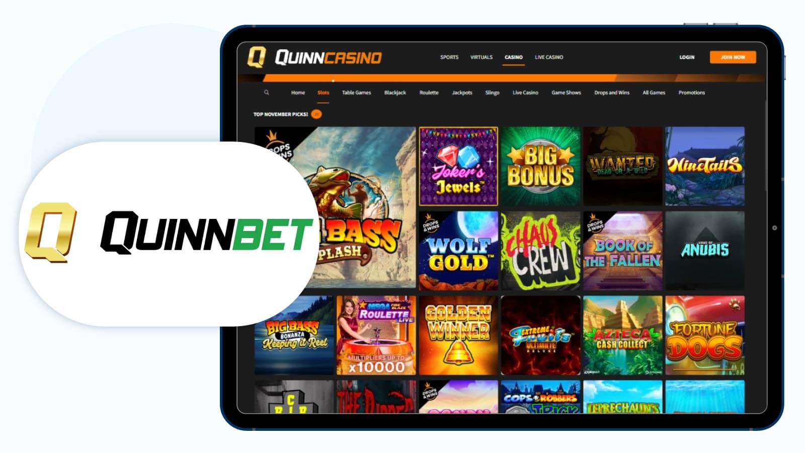 QuinnBet Casino: Top instant withdrawal casino for mobile