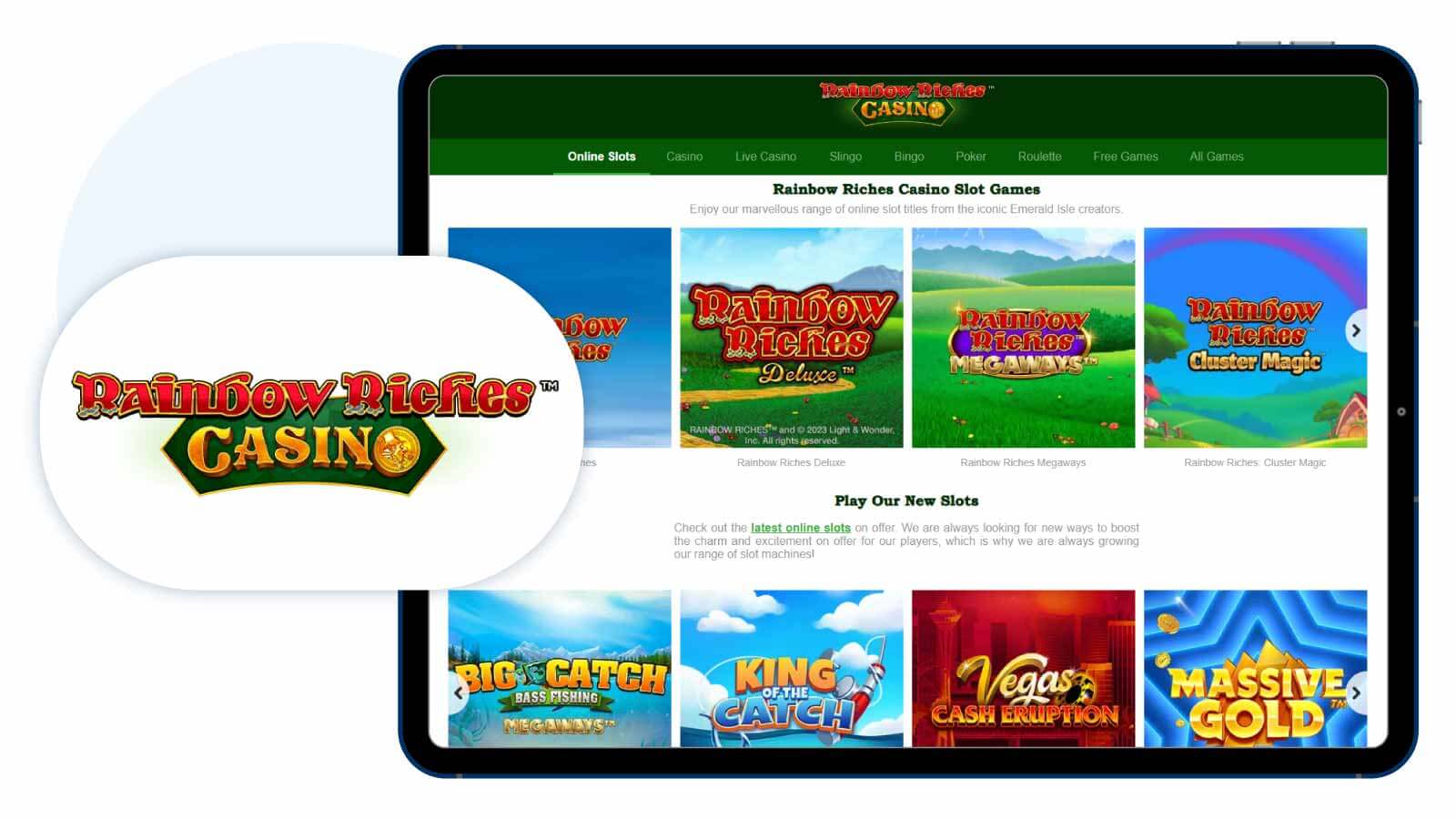 Rainbow Riches Casino – Best for Slot Types