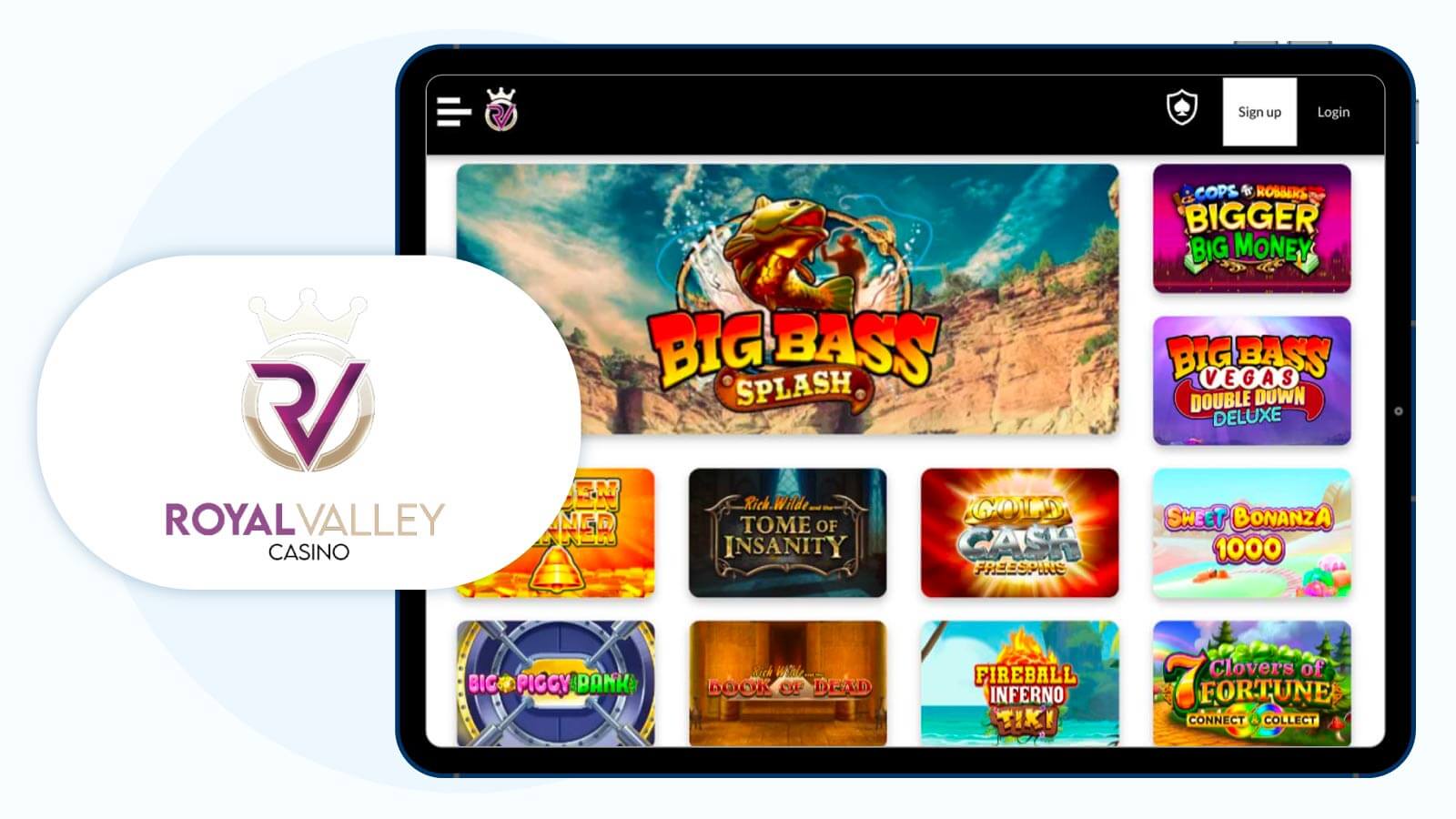Royal Valley Casino - Best for No Deposit Bonuses