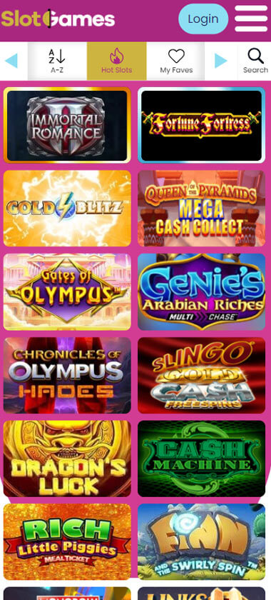 Slot Games Mobile Preview 1