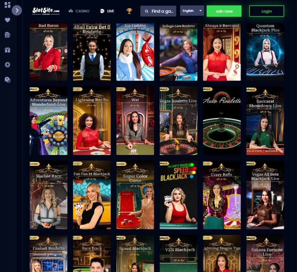 SlotSite-casino-live-casino-games-collection-review