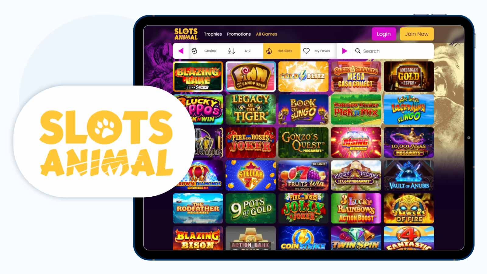 Free Spins on Wolf Gold at Slots Animal Casino