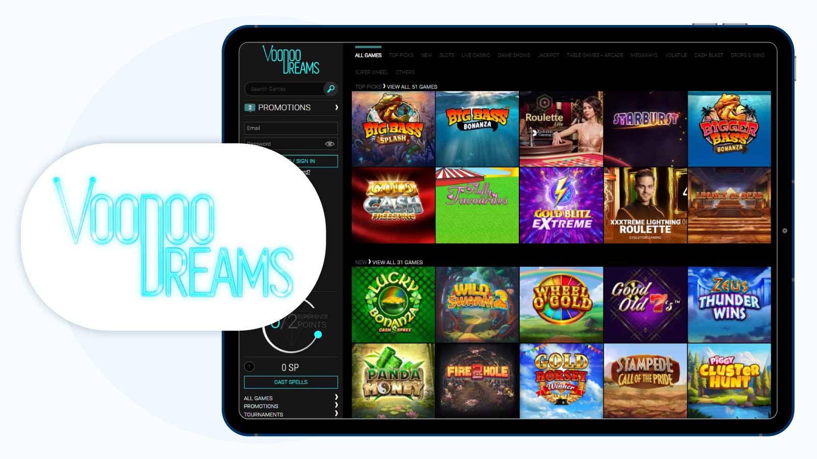Voodoo Dreams – Best PayPal Casino with 100% Bonus