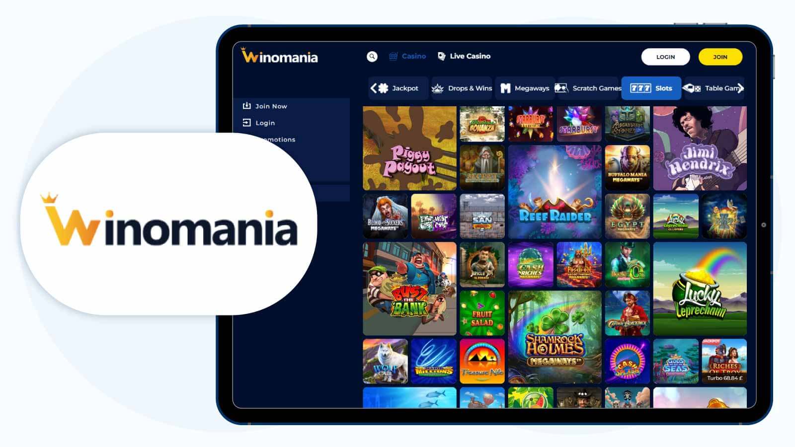 Winomania – Best First Deposit Bonus Casino UK for Free Spins