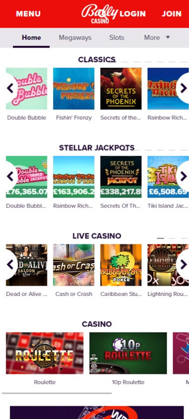Bally Casino Mobile Preview 1